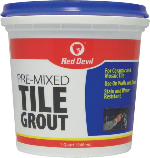 Red Devil White Premixed Tile Grout - Qt