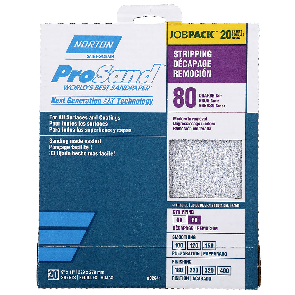 80 Grit Sandpaper - 20 pk