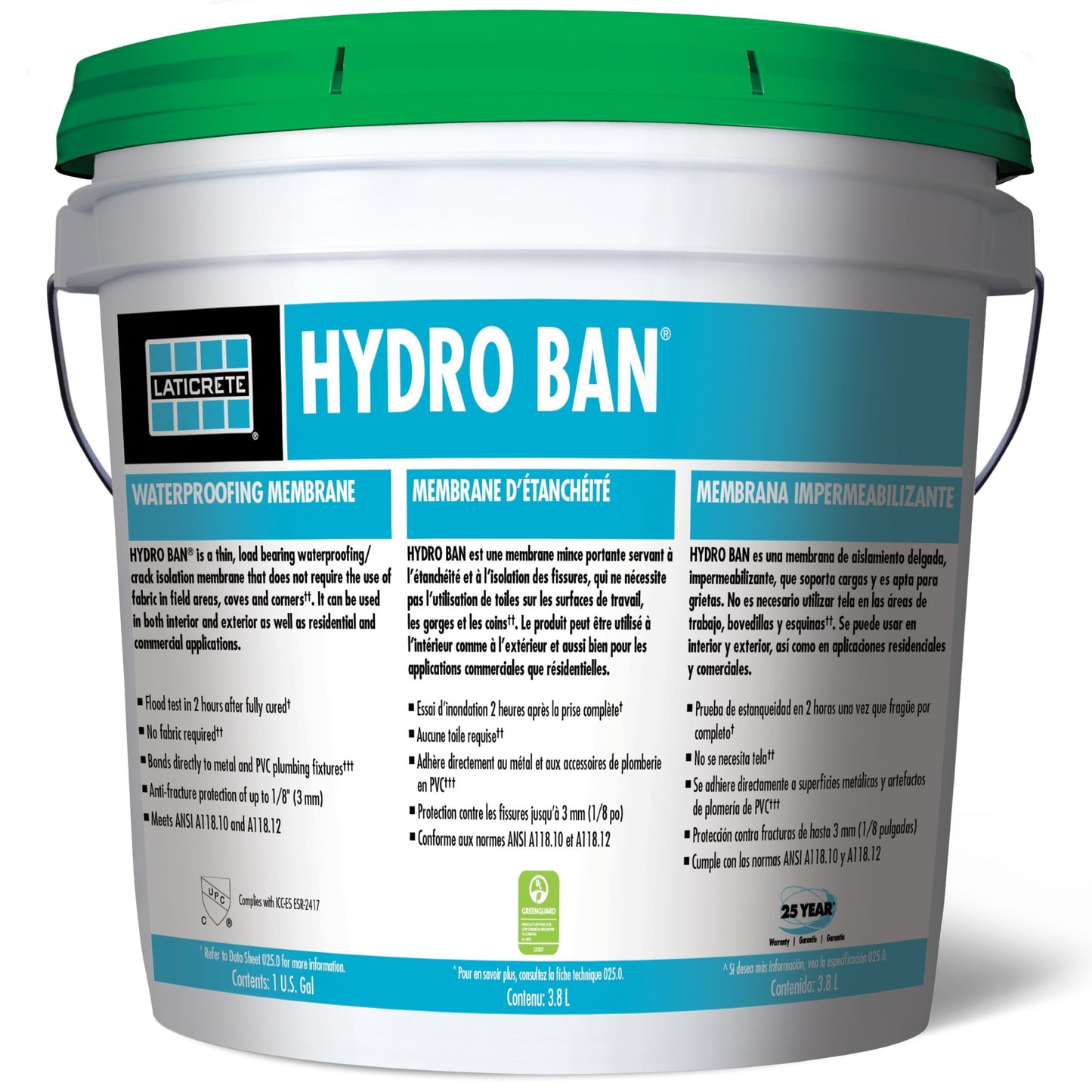 Hydro Ban Waterproofing Membrane - Gallon