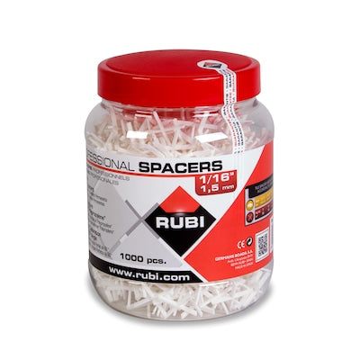 Rubi 1/16 Tile Spacers 1000 PC Jar
