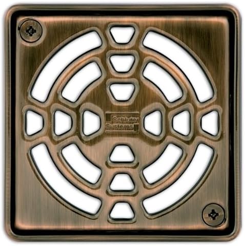 Kerdi Grate Kit - Classic / SS Oil Rubbed Bronze 4x4 - Fitzgerald