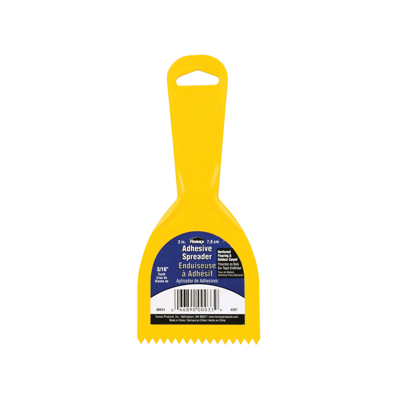3" HOMAX CERAMIC TILE SPREADER 1/4"