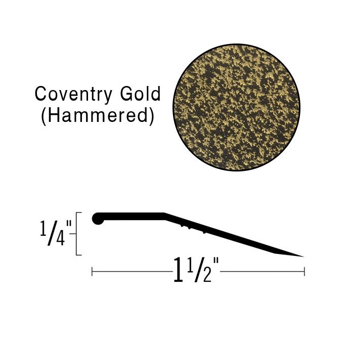 1 1/2" Carpet Bar Coventry Gold Flat FUT312 CVG - LF