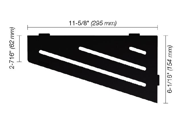 Schluter Quadrilateral Corner Shelf Wave Matte Black