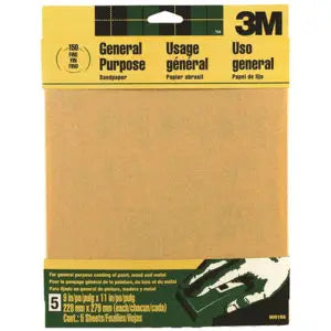 220 Grit Sandpaper - 9x11 - 5 Pack