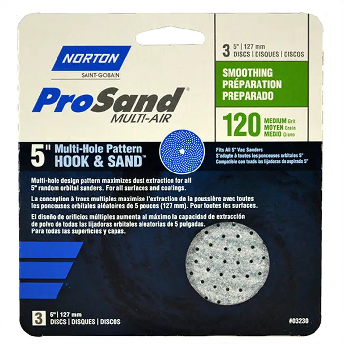 5” Hook & Sand 120 Grit 3 Pk