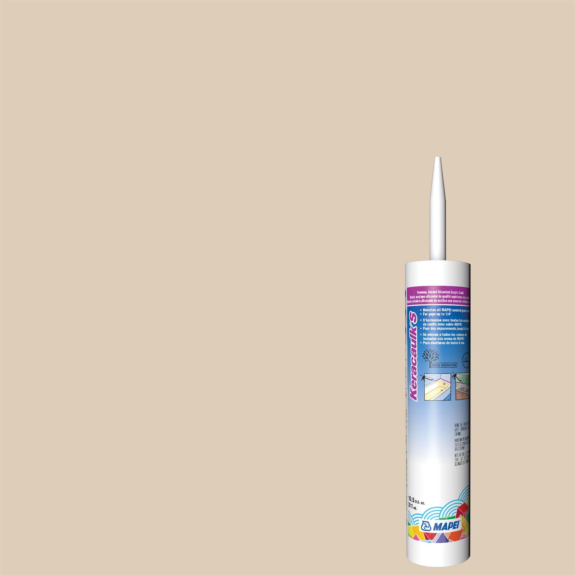 49 Light Almond Keracaulk S Sanded Siliconized Acrylic Caulk