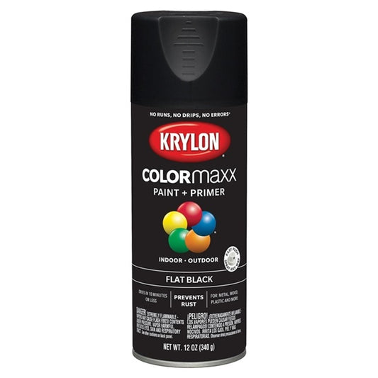 Spray Paint Flat Black - 12oz