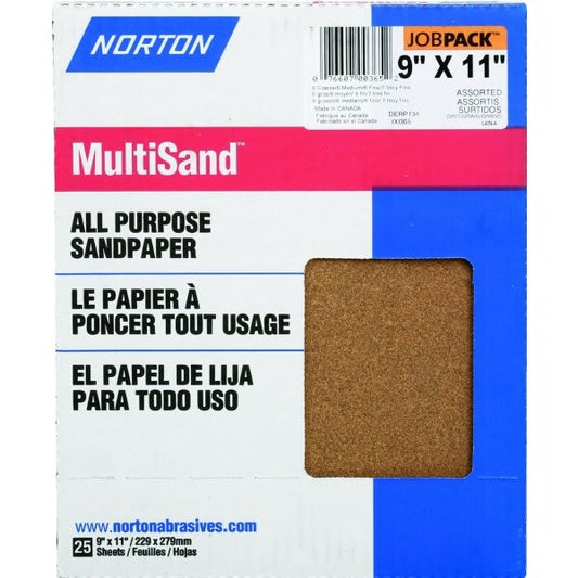 36/40/50/60 Grit Sandpaper - 25 Pack