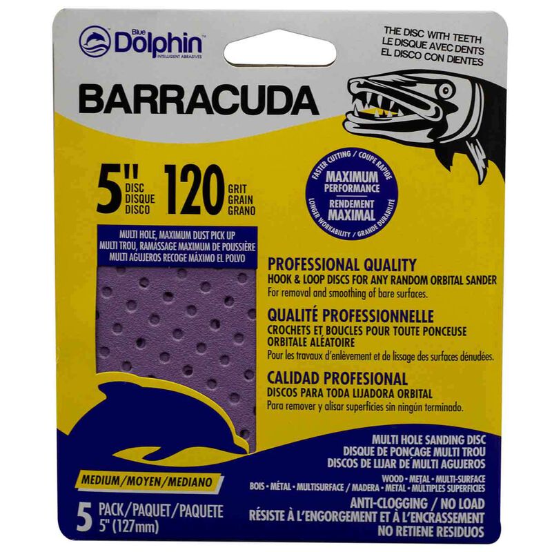 120 Grit Barracuda Sanding Disc 5" - 5 Pack