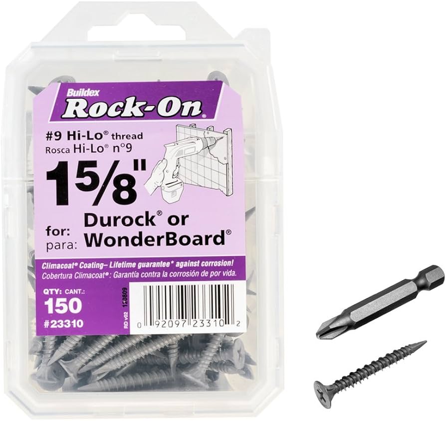 1 5/8 Durock Screws - 150 Pack