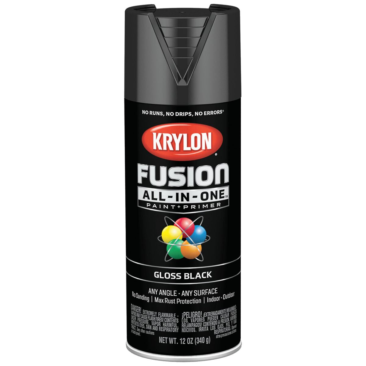 Spray Paint Fusion Gloss Black - 12oz