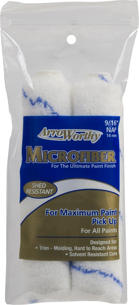 6-1/2" x 9/16" Nap Microfiber Mini Roller - 2pk