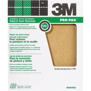 100 Grit Medium Sandpaper 9x11 - 25 Pack