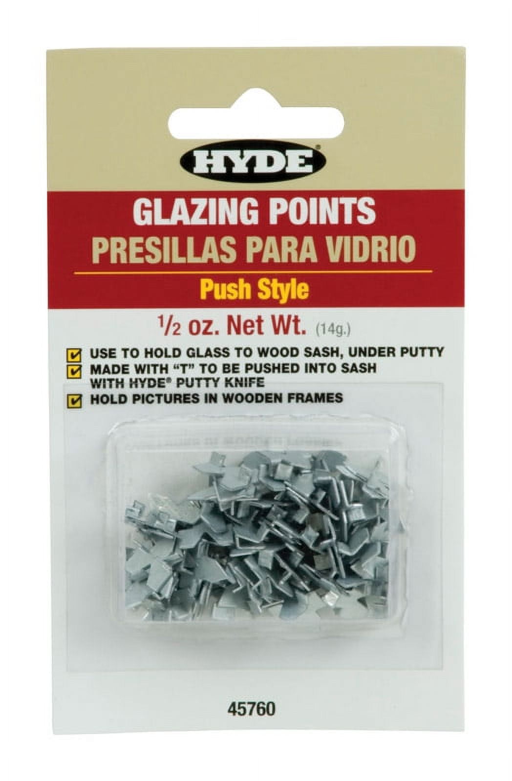Hyde 45760 Glazing Points - 10 Pack