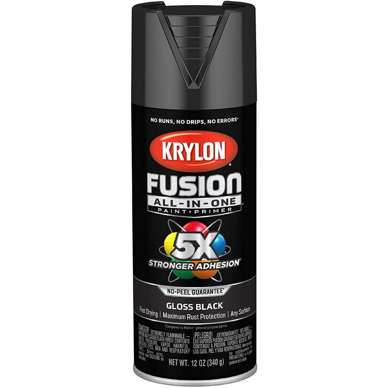 Spray Paint All-In-One Gloss Black - 12oz