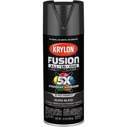 Spray Paint All-In-One Gloss Black - 12oz