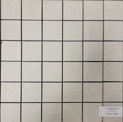 CLOSEOUT Tuscania Limestone 2x2 Mosaic PER SHEET