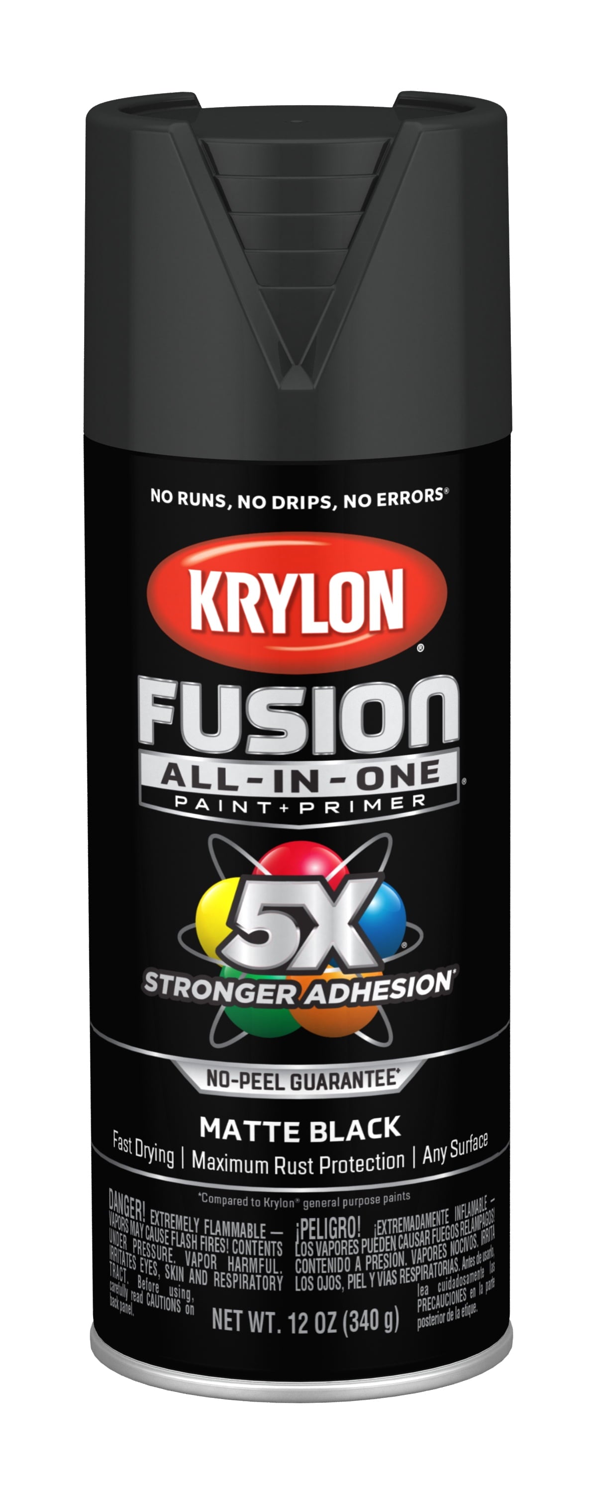 Krylon Fusion All-In-One Spray Paint Matte Black - 12oz