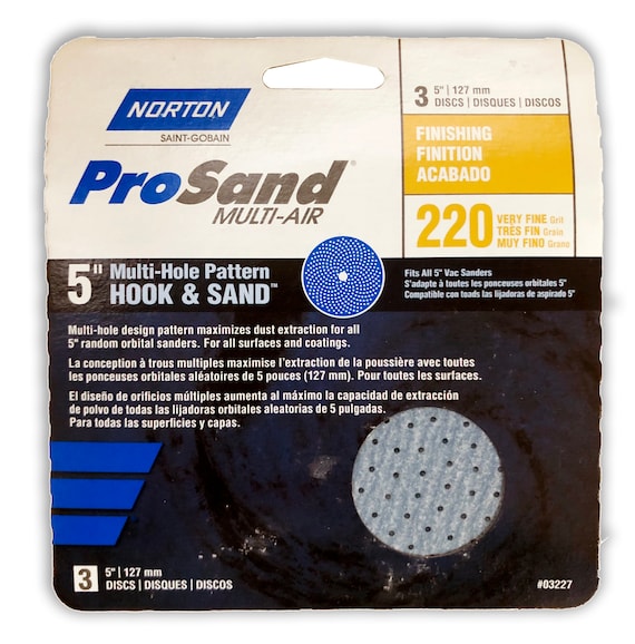 5” Hook & Sand 220 Grit 3 Pk