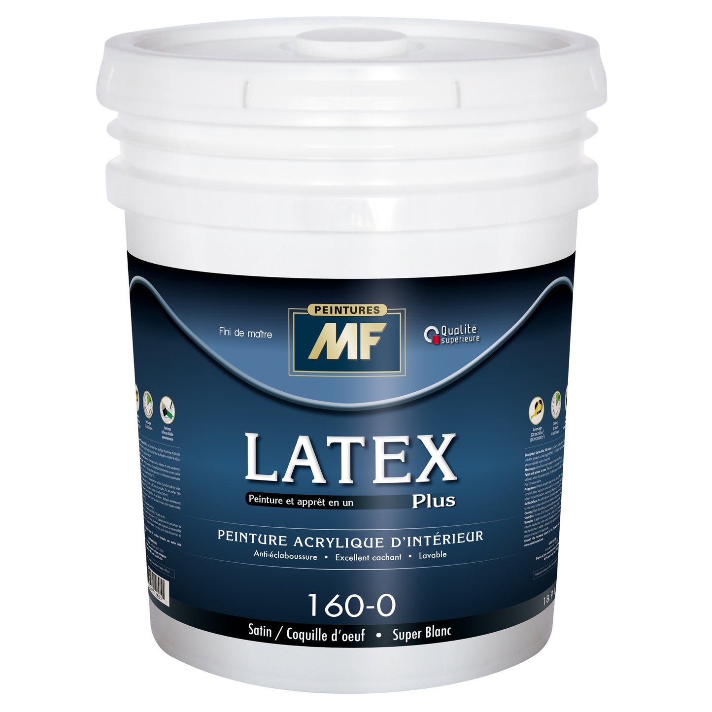 MF 160-0 - Latex Plus Eggshell / White - 5 Gallon