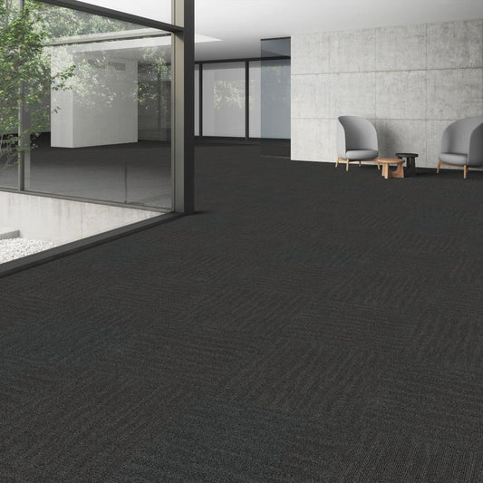 Paseo 24x24 Carpet Tile in Obsidian - 5.33 sy