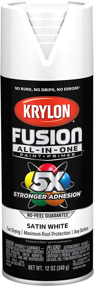 Spray Paint Fusion White Satin - 12oz